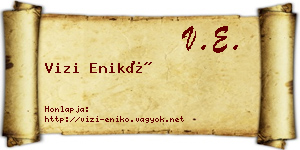 Vizi Enikő névjegykártya